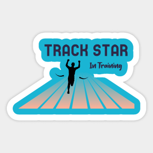 Track Star in Training Sticker